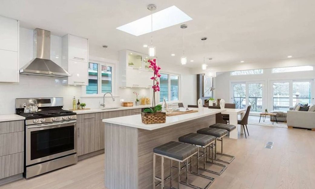 Kitchen after renovation in a Vancouver Westside character home