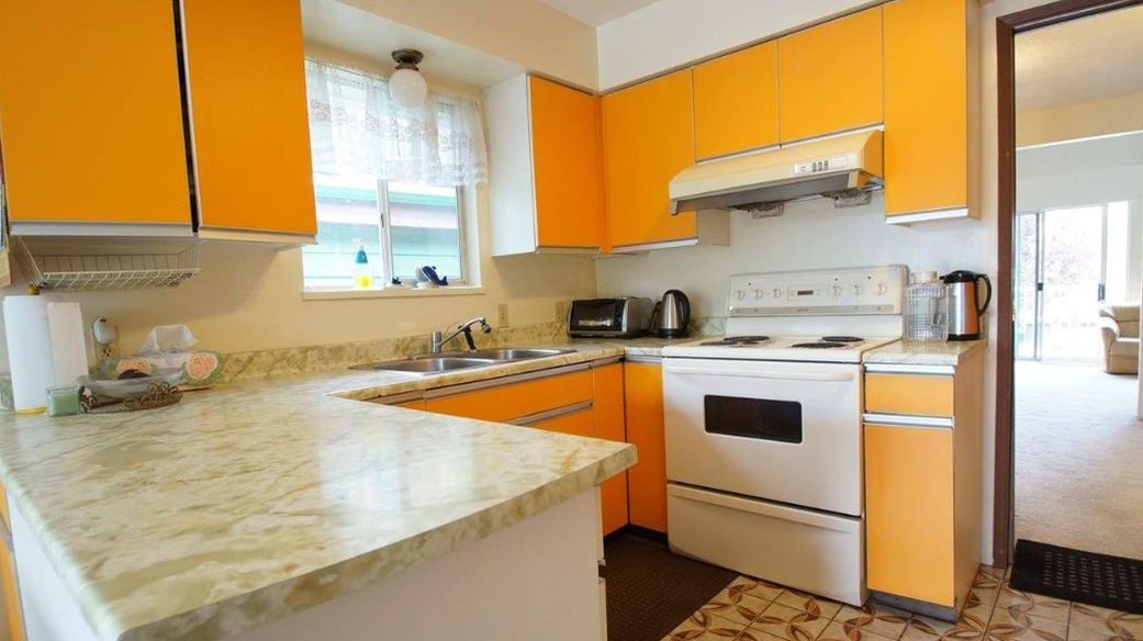 Kitchen before renovation in a Vancouver Westside character home